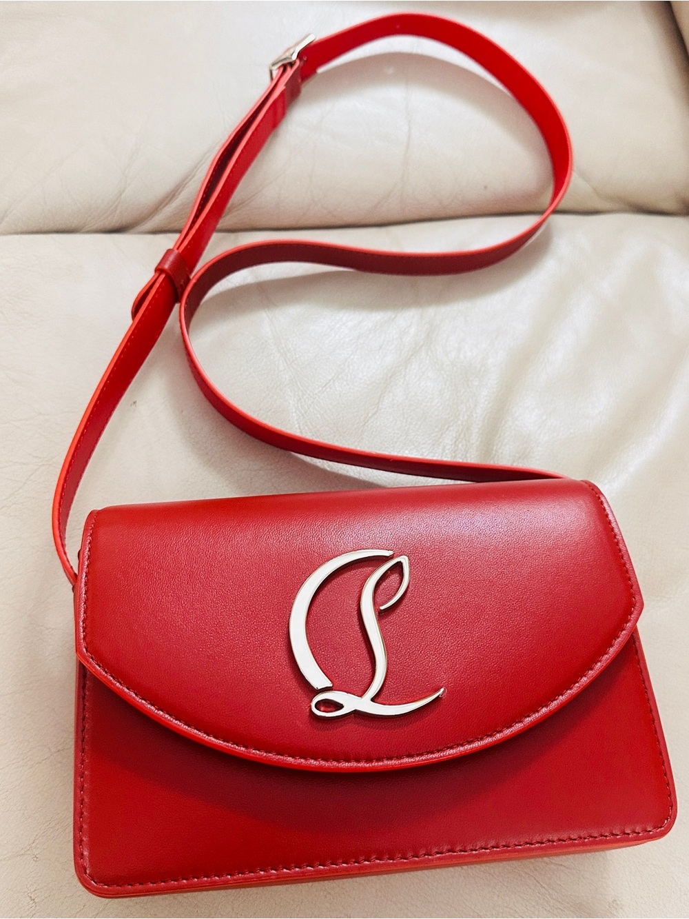 CHRISTIAN LOUBOUTIN Nappa Loubi54 Crossbody Bag Rouquine